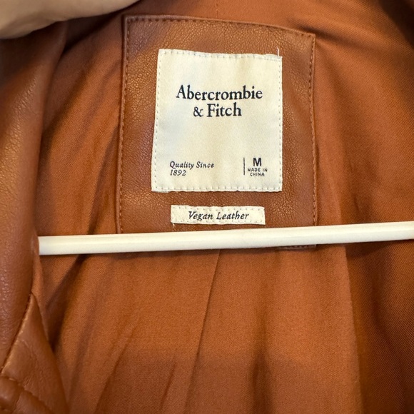 Abercrombie Vegan Leather Bomber Jacket - Picture 2 of 3